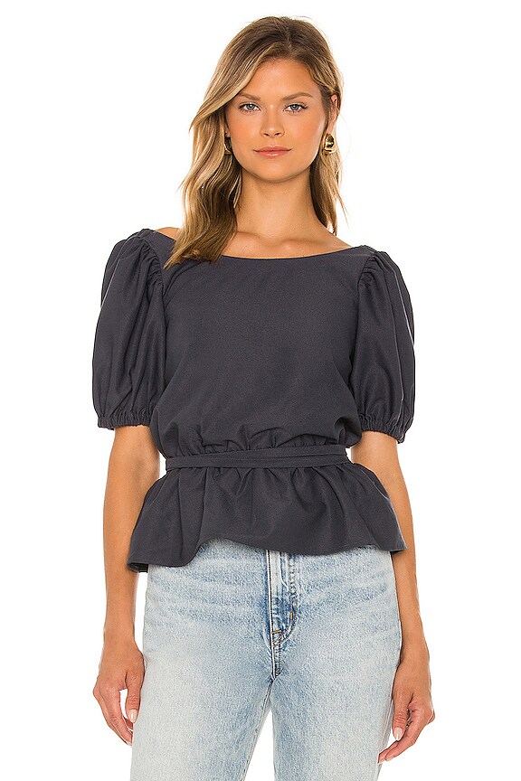 view 2 of 5 Vicky Open Back Tie Top in Slate Blue