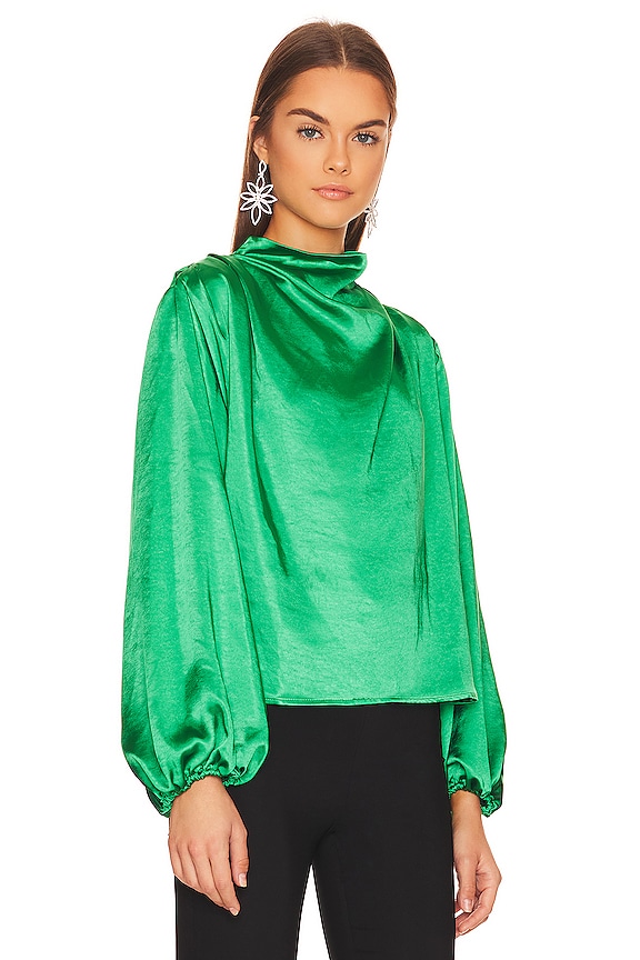 view 2 of 4 Hunnie Blouse in Kelly Green