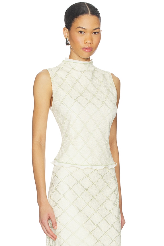 view 2 of 5 NORELLE トップ in Cream & Green