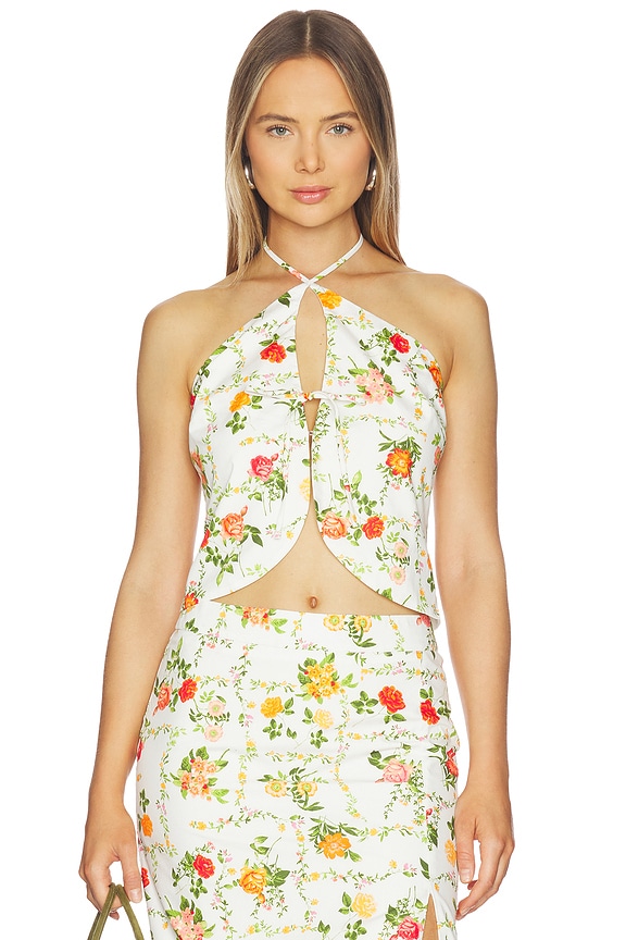 view 1 of 4 Anisa Top in White Multi