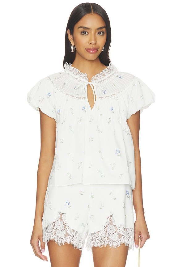 view 1 of 5 Corelia Top in White Multi