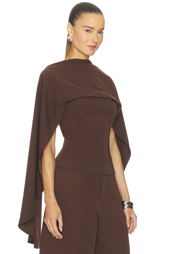 view 2 of 4 x REVOLVE Scout Drape Top in Chocolate Brown