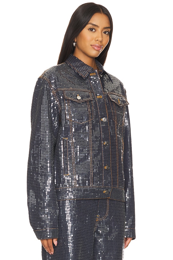 view 2 of 5 Milky Way Denim Jacket in Dark Navy