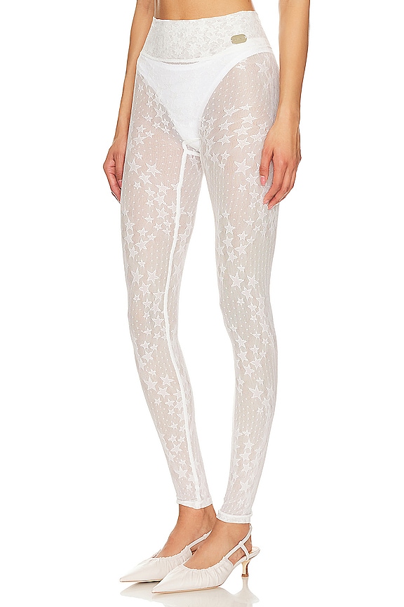 view 2 of 5 LEGGINGS ENCAJE ETOILE in White