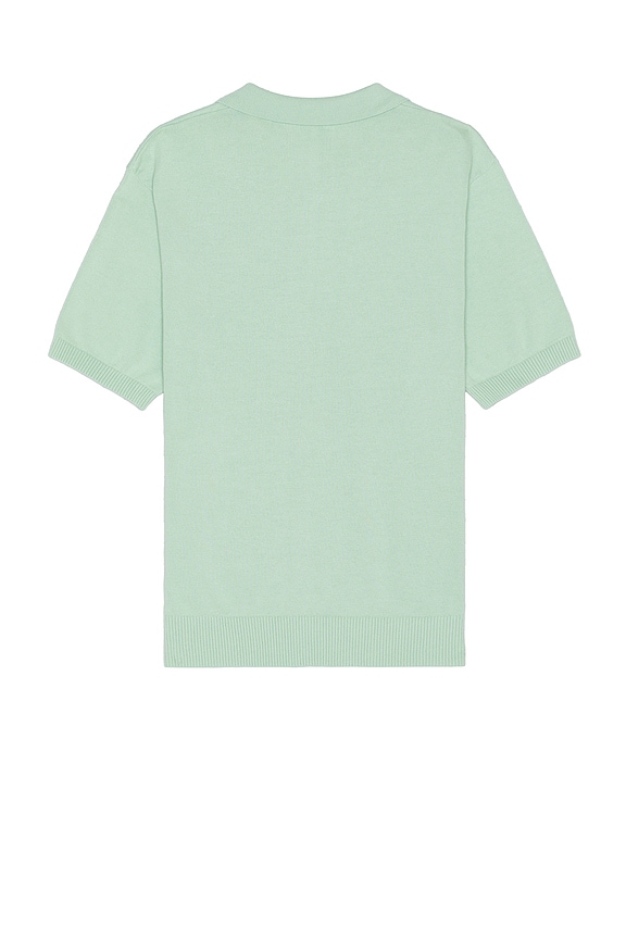 view 2 of 3 Sweater Knit Polo in Aqua Foam