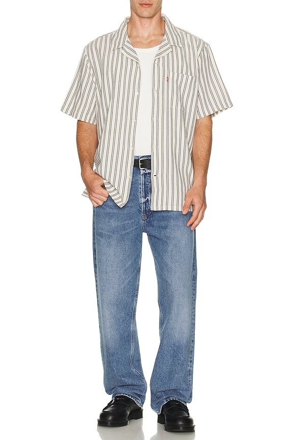 view 2 of 5 Sunset Standard Camp Shirt in Edison Stripe Navy