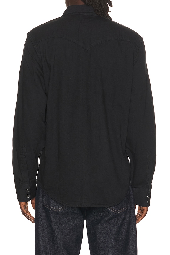 view 2 of 4 Barstow Western Standard Shirt in Marble Black Denim Rinse