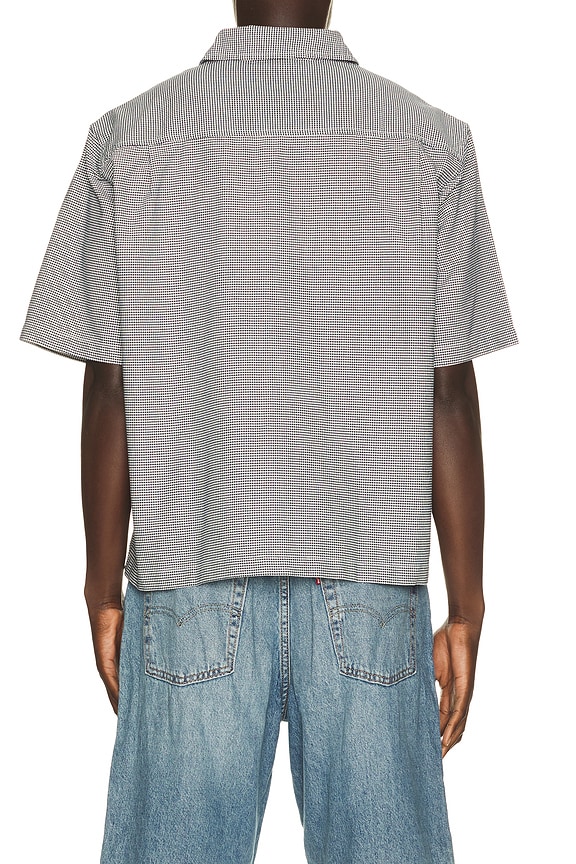 view 2 of 5 Short Sleeve Boxy Western Shirt in Llewelyn Plaid Dress Blues