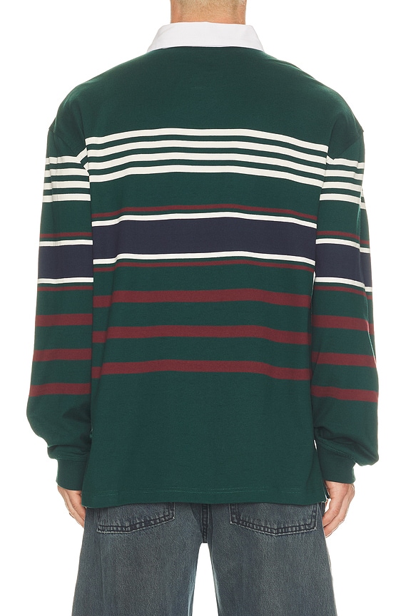view 2 of 5 Union Rugby Shirt in Amos Stripe Ponderosa Pine