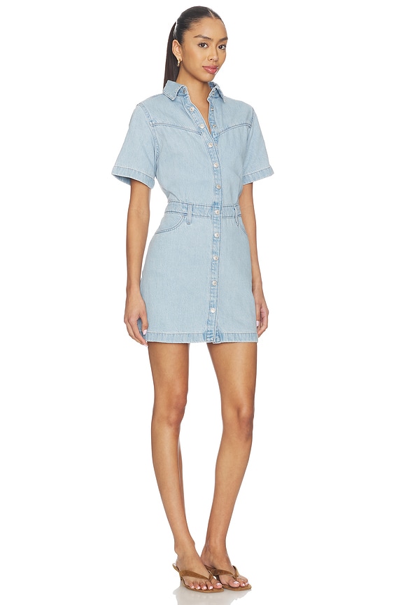 view 2 of 3 Short Sleeve Logan Western Dress in Blasted Stone