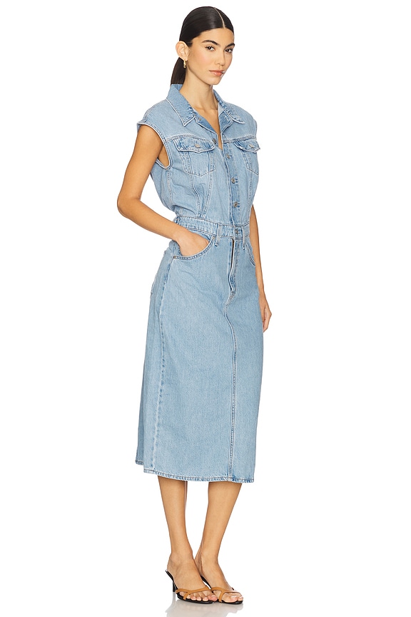 view 2 of 3 Iconic Sleeveless Dress in Wrapped In Blue