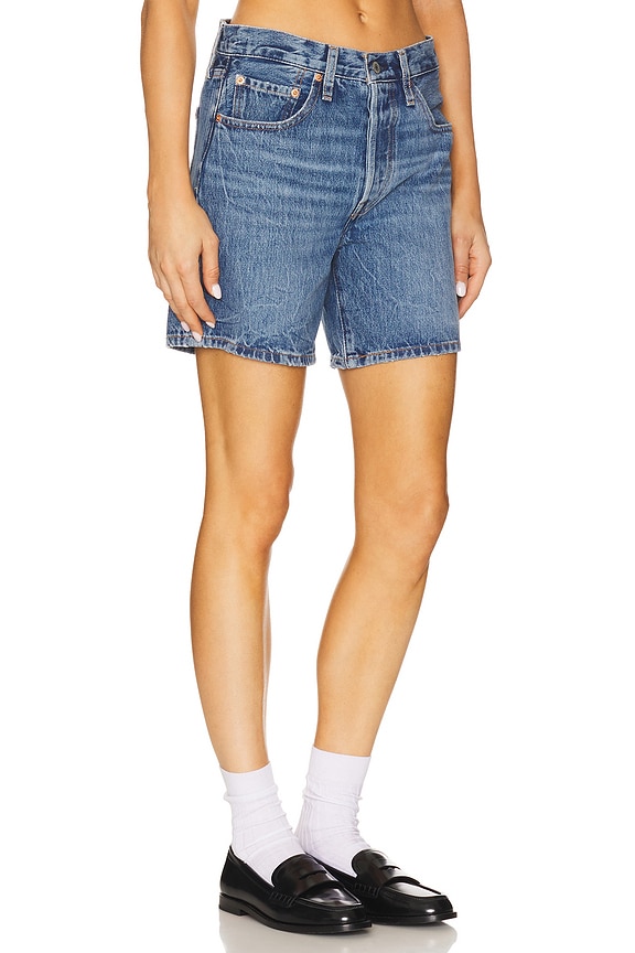 view 2 of 6 501 Mid Thigh Short in Blue Beauty