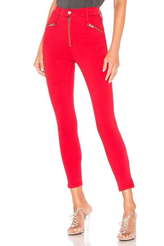 view 1 of 4 Moto Mile High Ankle in Lychee Soft Twill