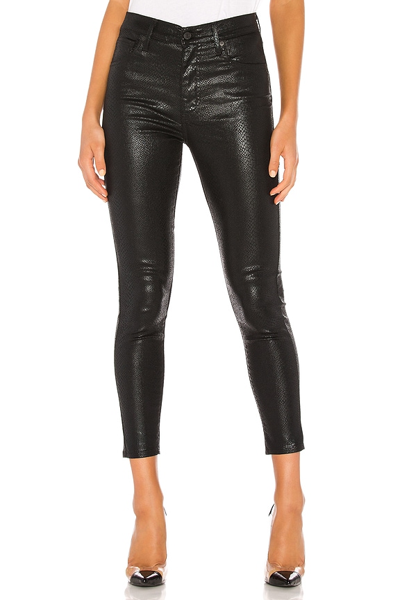 view 2 of 6 VAQUEROS DE PIEL DE SERPIENTE MILE HIGH SKINNY in Black Serpent Foil