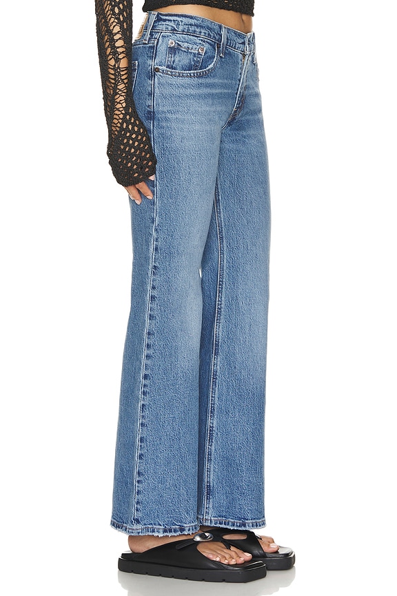 view 2 of 4 Middy Flare Jeans in In Patches