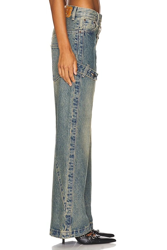 view 2 of 6 x Andersson Bell Overlay Wide Leg in Tinted Indigo