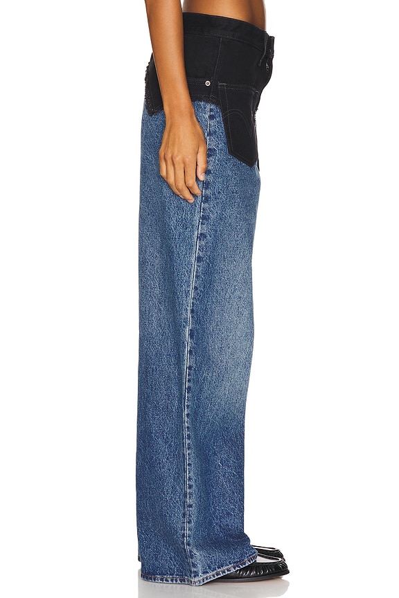 view 2 of 6 バギーワイドレッグ in Indigo/Black