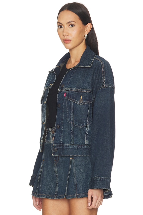 view 2 of 4 Loose Crop Trucker Jacket in High Vibration Trucker