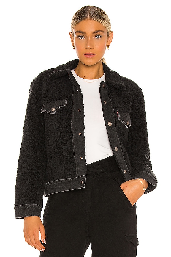 view 1 of 4 Ex Bf Pieced Sherpa Trucker Jacket in Two Shakes