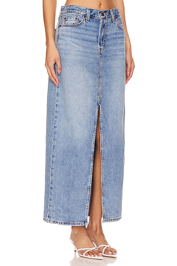 view 2 of 4 Ankle Column Skirt in Olive Night