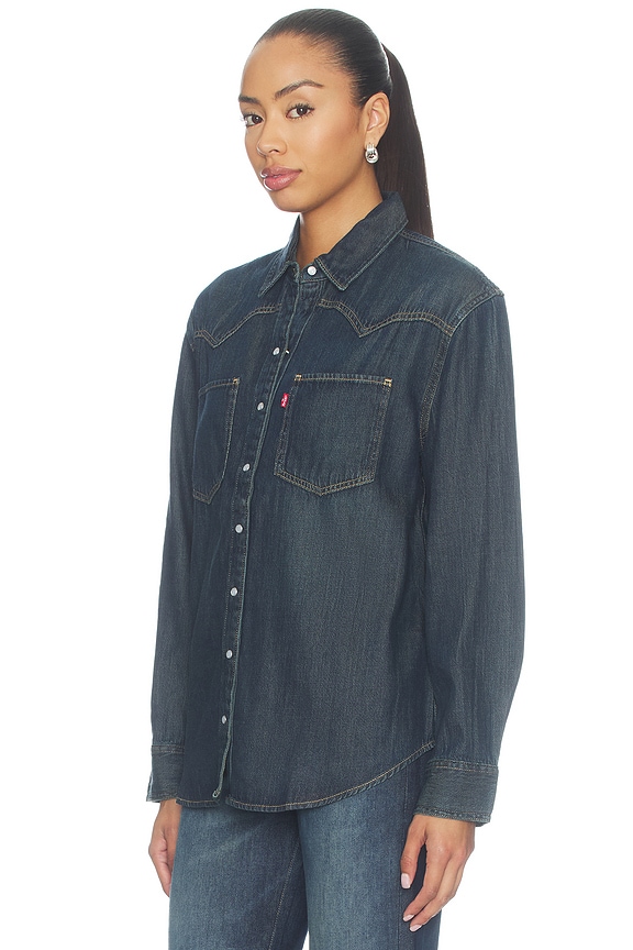 view 2 of 4 Teodora Western Shirt in High Vibration Western