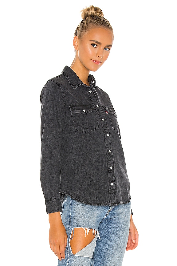 view 2 of 4 Essential Western Top in Night Is Black 2