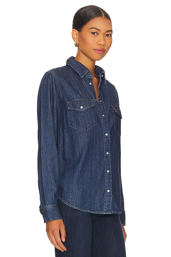 view 2 of 4 Iconic Western Button Down Shirt in Air Space 3