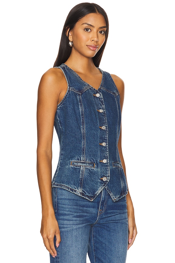 view 2 of 4 Longline Denim Vest in Enchantment