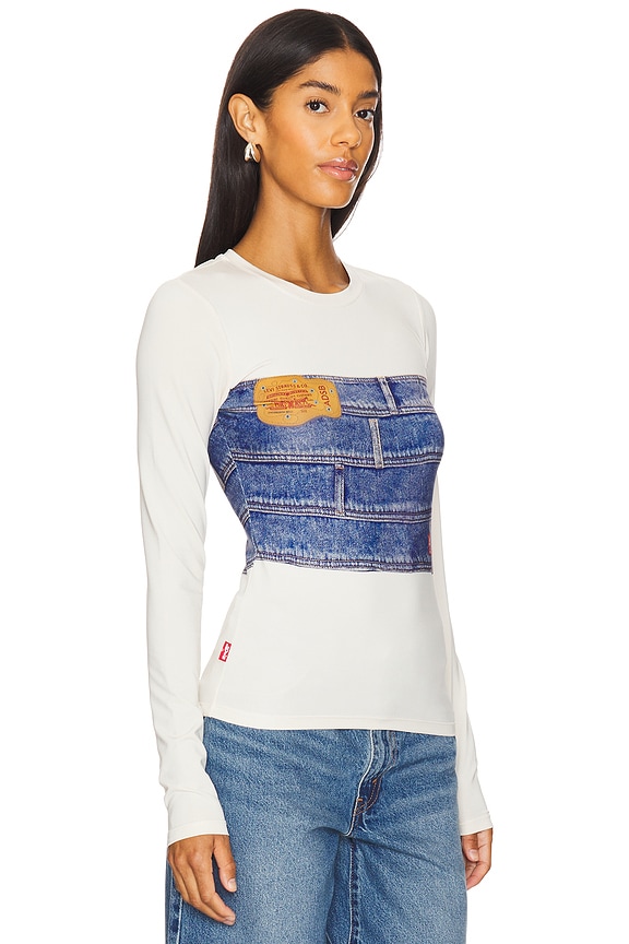 view 2 of 4 X Andersson Bell Top in Denim Print