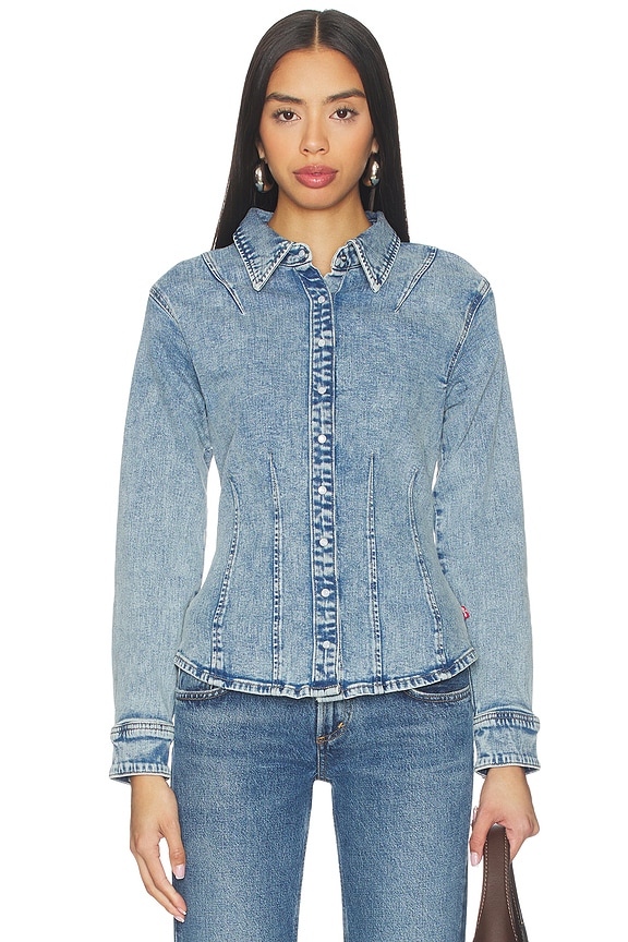 view 1 of 4 Long Sleeve Shaped Shirt in In The Dust