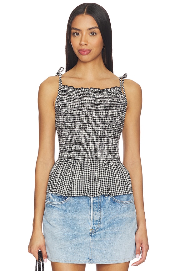 view 1 of 5 Monaco Blouse in Springtime Dobby Gingham