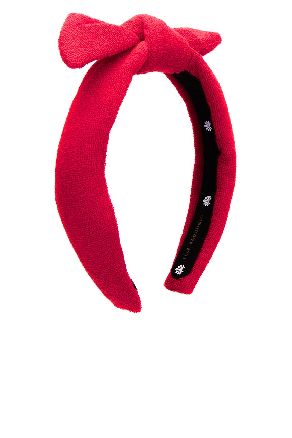 view 2 of 2 Kids Bowtie Headband in Ladybug Red