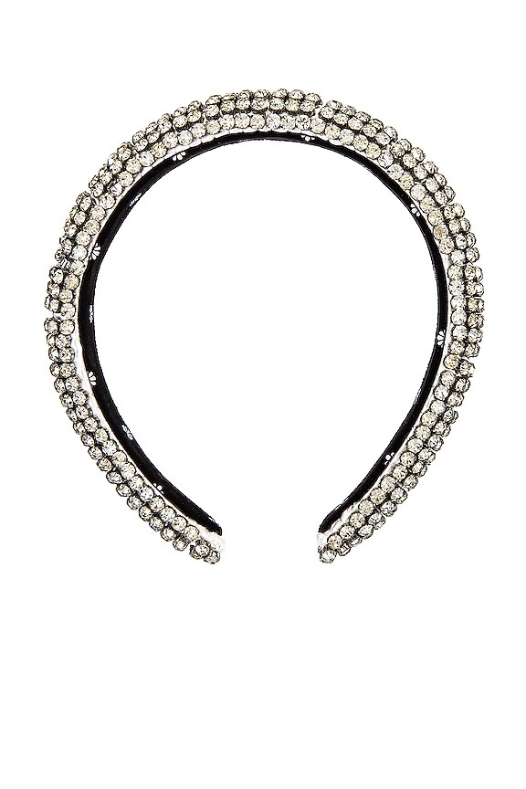 view 2 of 3 All Over Crystal Alice Headband in Crystal