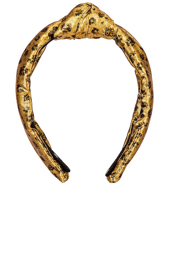 view 2 of 3 X LoveShackFancy Printed Knotted Headband in Safari