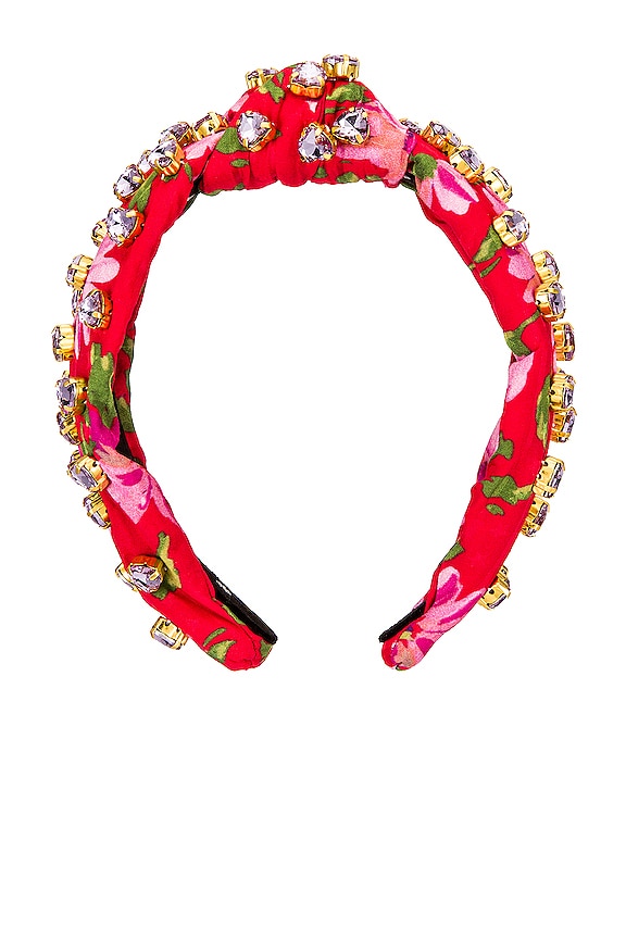 view 2 of 3 SERRE-TÊTE AVEC NŒUD HEART CRYSTAL in Mambo Red