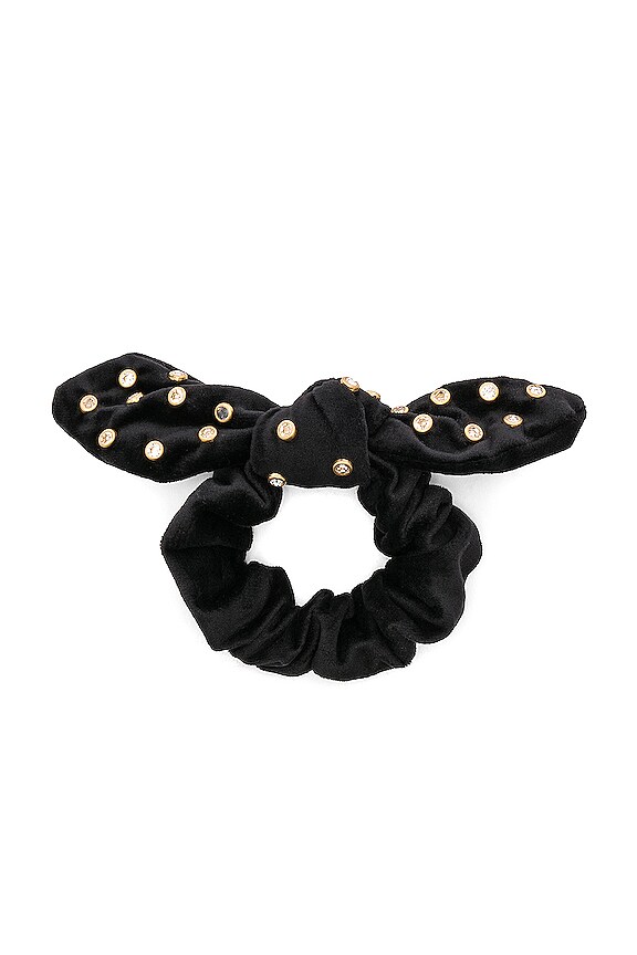 view 2 of 2 Crystal Scrunchie in Black Crystal