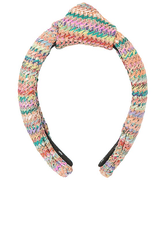 view 2 of 3 Raffia Knotted Headband in Tuscan Sunset