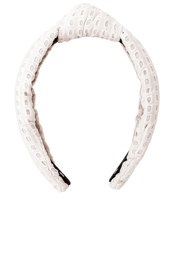 view 2 of 3 Eyelet Knotted Headband in Bianca