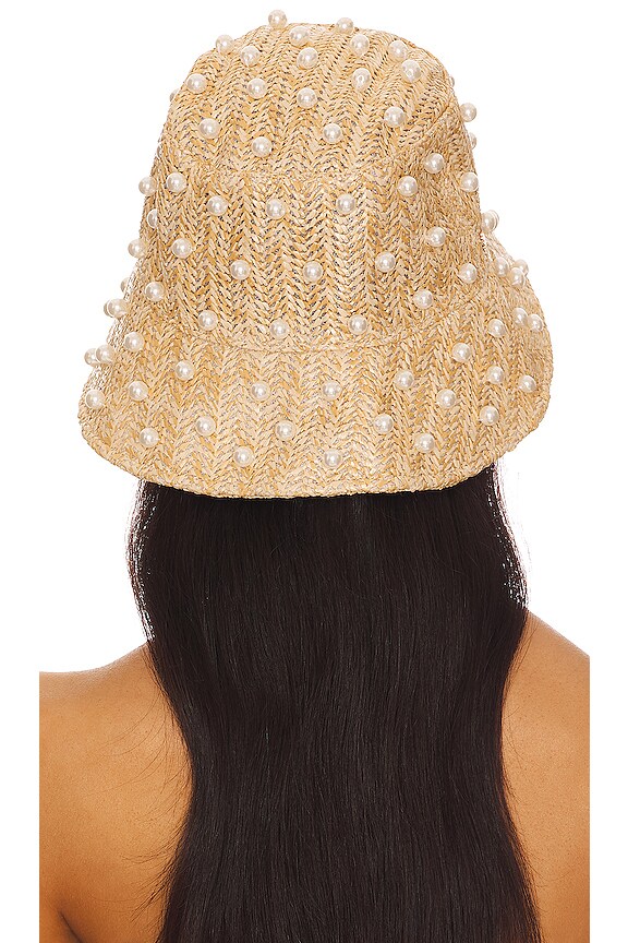 view 2 of 3 RAFFIA 모자 in Natural Pearl