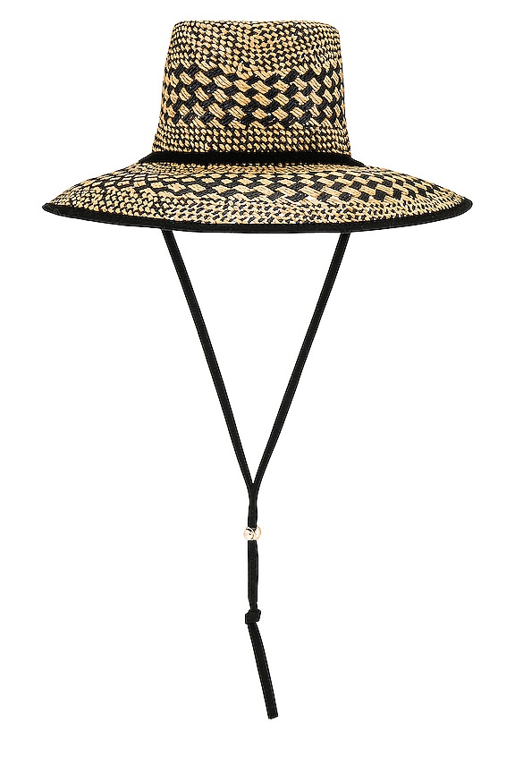 view 2 of 3 Brielle Checkered Straw Hat in Neutral Night