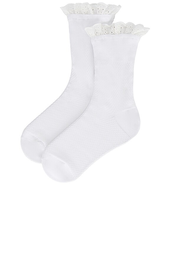 view 2 of 2 CINDY ソックス in White