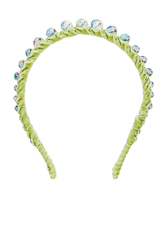 view 2 of 3 Graduated Crystal Headband in Sage Green