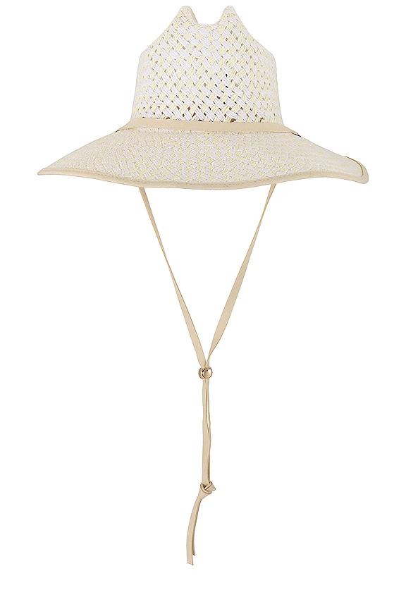 view 2 of 3 SOMBRERO DE PAJA A CUADROS in White Washed