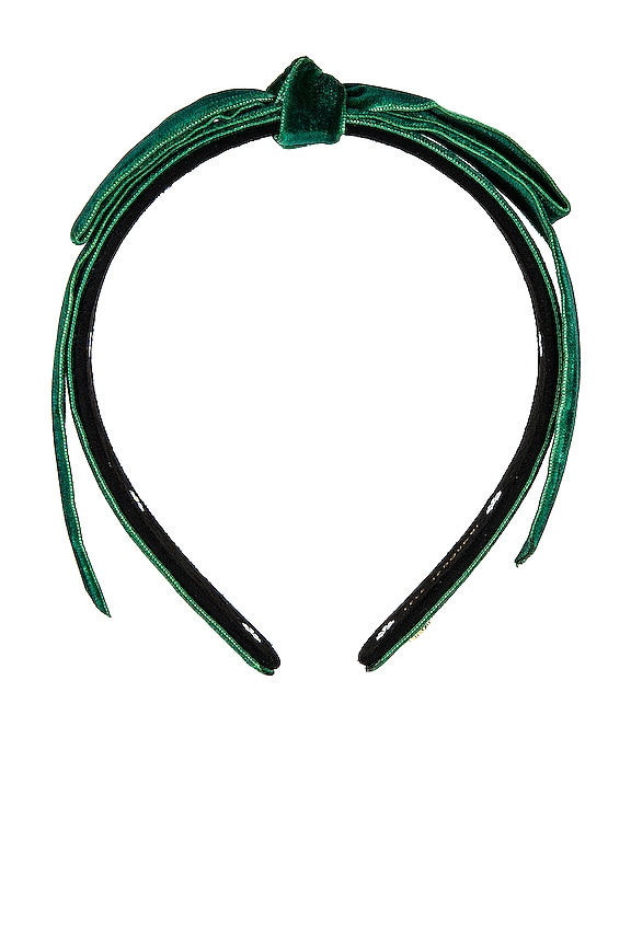 view 2 of 3 Bardot Ribbon Slim Headband in Pine
