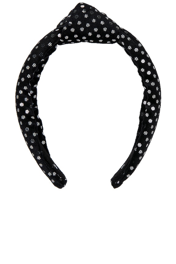 view 2 of 3 Velvet Knotted Headband in Jet