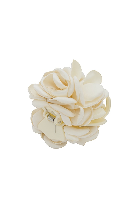 view 2 of 3 Peony Flower Claw Clip in Ivory