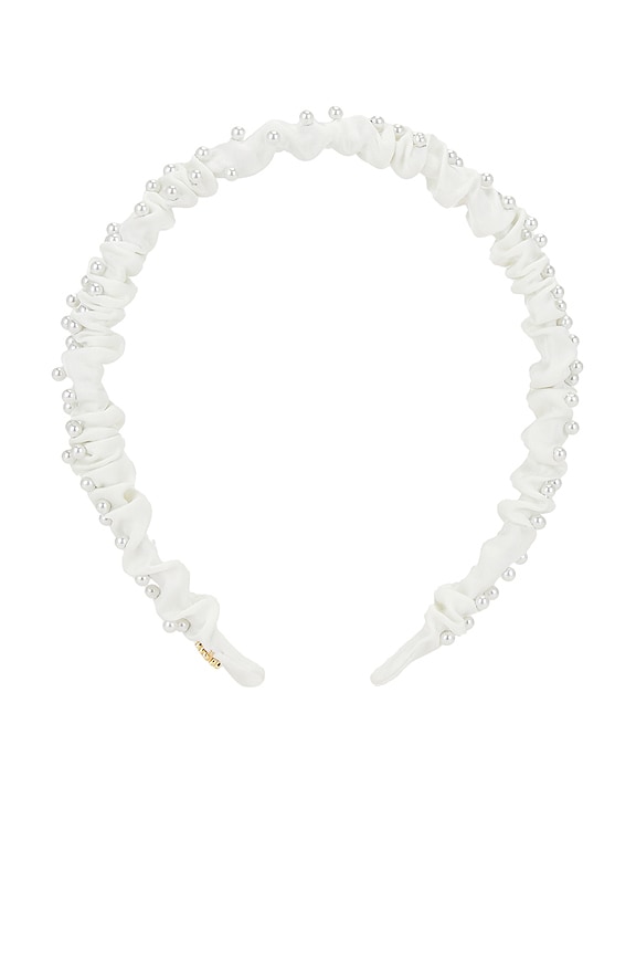 view 2 of 2 Mixed Pearl Jessie Headband in Ivory