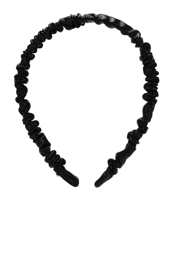 view 2 of 3 Jessie Faux Leather Headband in Jet