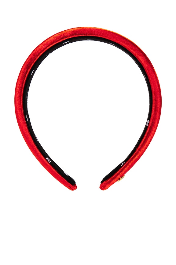 view 2 of 3 Alice Silk Headband in Lipstick Red
