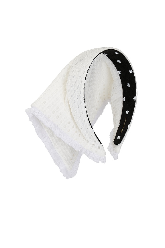 view 2 of 5 Jackie Handkerchief Headband in Ivory Eyelet
